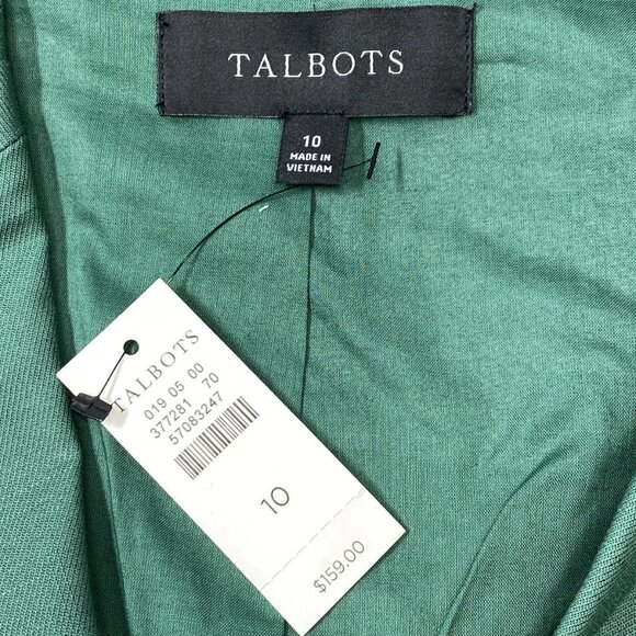 NEW TALBOTS Women Cropped Spring Jacket Green Size 10 – Patch Pockets, Button-Up - Picture 6 of 10
